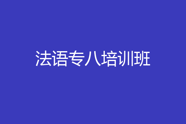 法语专八培训班