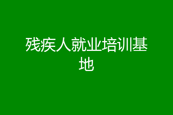 残疾人就业培训基地