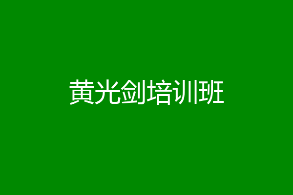 黄光剑培训班