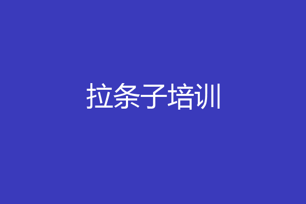 拉条子培训