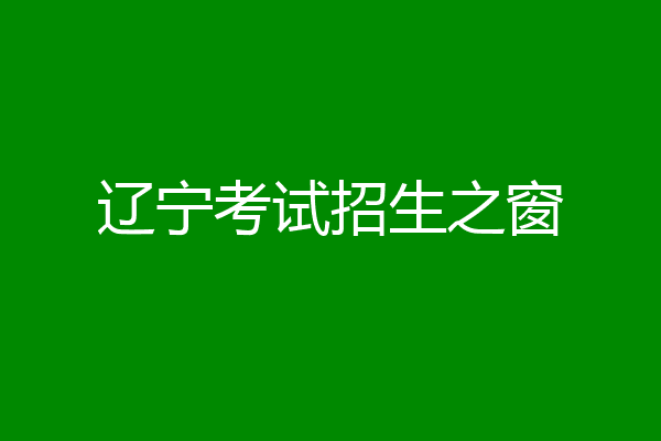 辽宁考试招生之窗