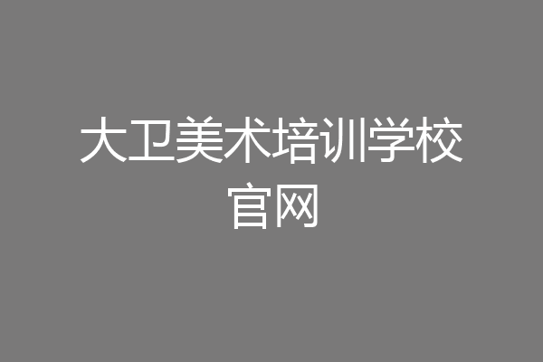 大卫美术培训学校官网