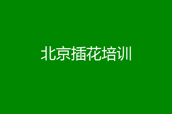 北京插花培训