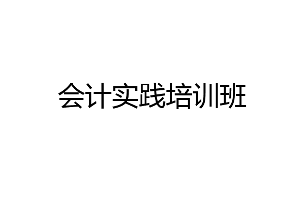 会计实践培训班