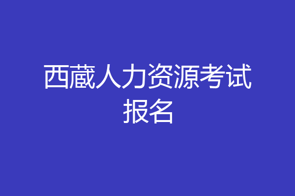 西蔵人力资源考试报名