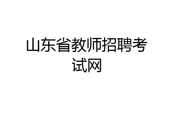 山东省教师招聘考试网
