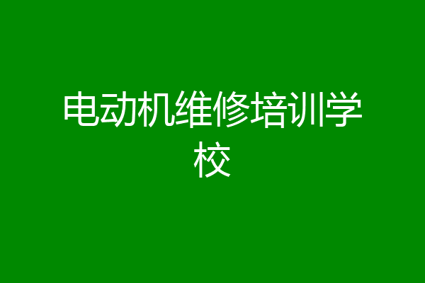 电动机维修培训学校