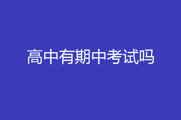 高中有期中考试吗
