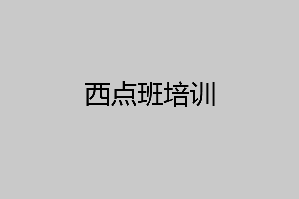 西点班培训