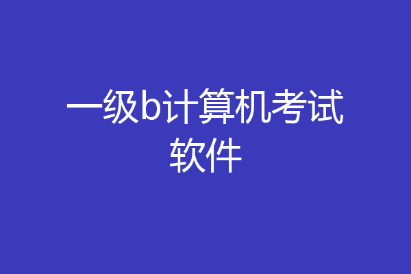一级b计算机考试软件