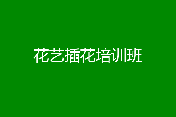 花艺插花培训班