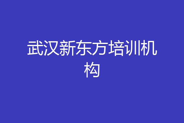 武汉新东方培训机构