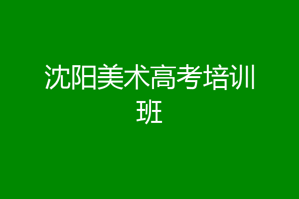 沈阳美术高考培训班