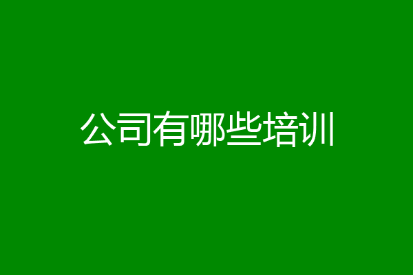 公司有哪些培训