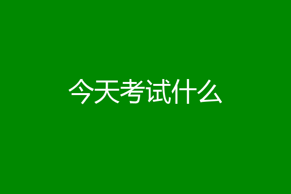 今天考试什么
