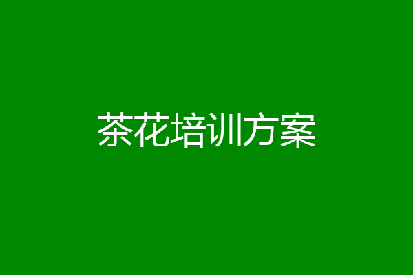 茶花培训方案