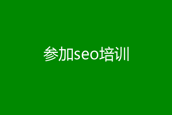 参加seo培训