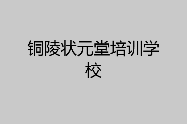铜陵状元堂培训学校