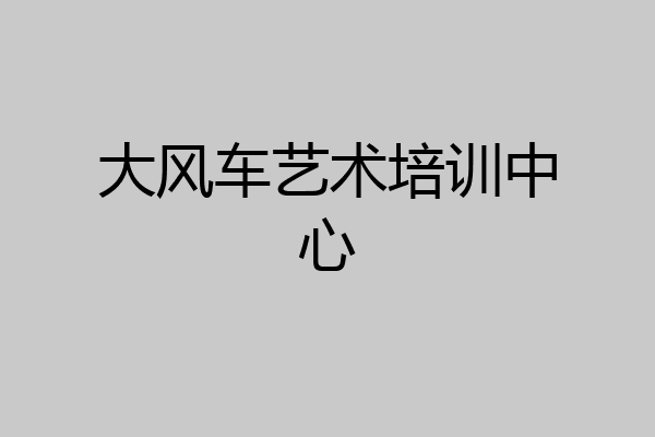 大风车艺术培训中心