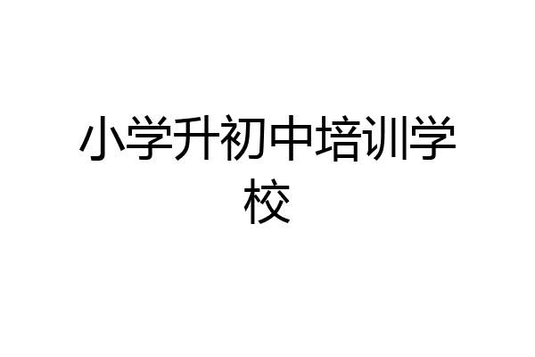 小学升初中培训学校
