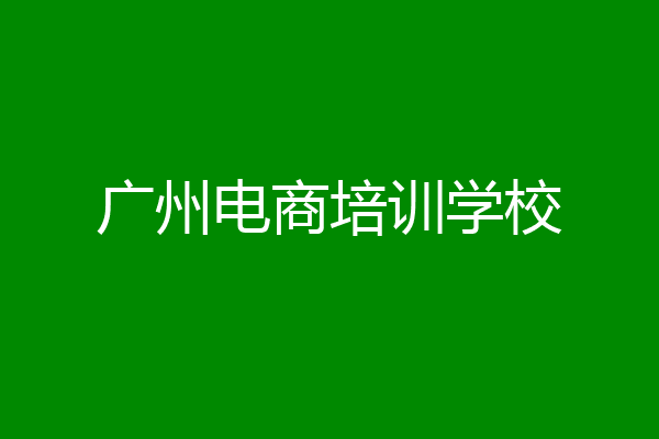 广州电商培训学校