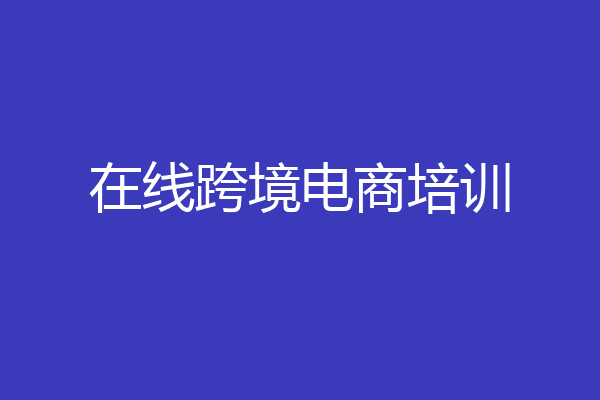 在线跨境电商培训