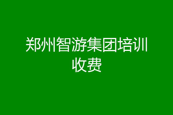郑州智游集团培训收费