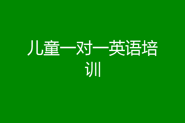 儿童一对一英语培训