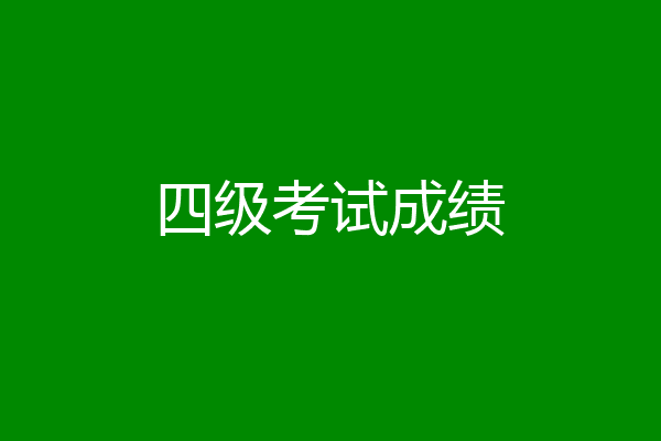 四级考试成绩