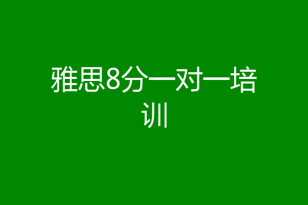 雅思8分一对一培训