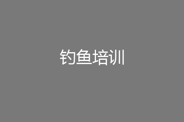 钓鱼培训