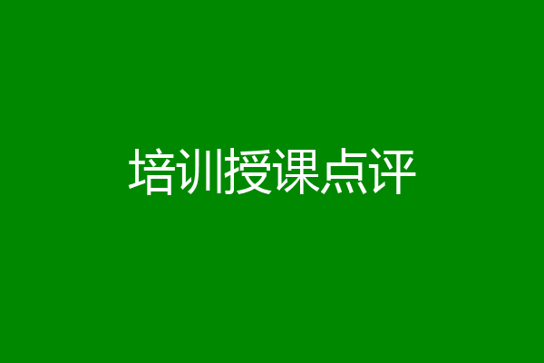培训授课点评