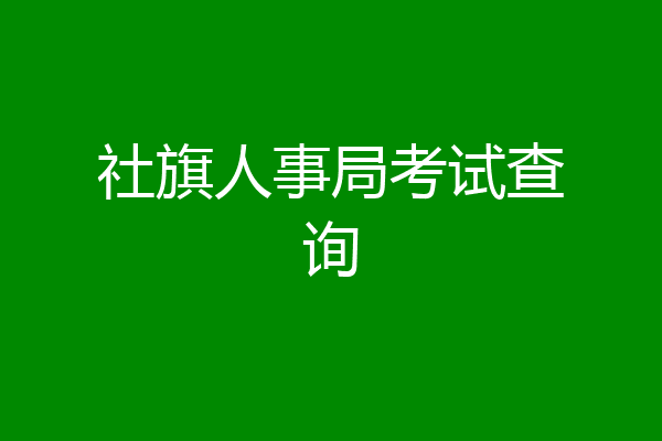 社旗人事局考试查询