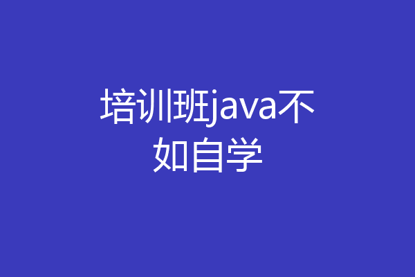 培训班java不如自学