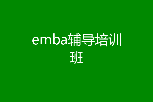 emba辅导培训班