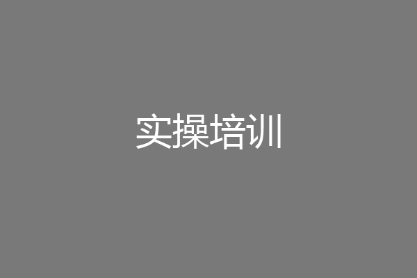 实操培训