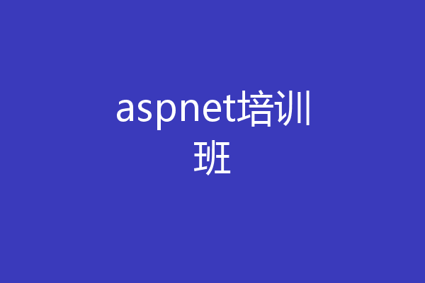aspnet培训班