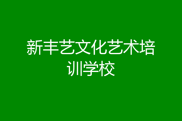新丰艺文化艺术培训学校