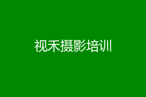 视禾摄影培训