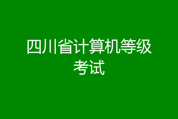 四川省计算机等级考试