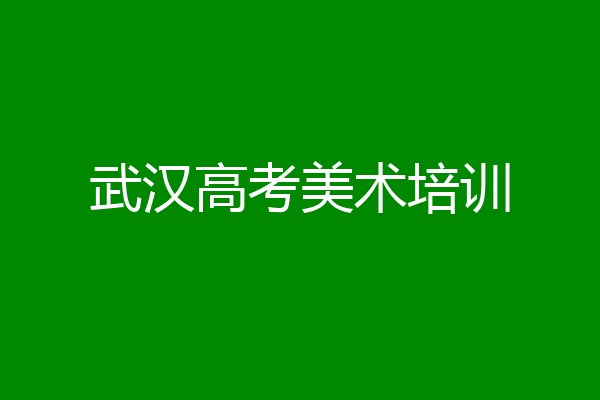 武汉高考美术培训
