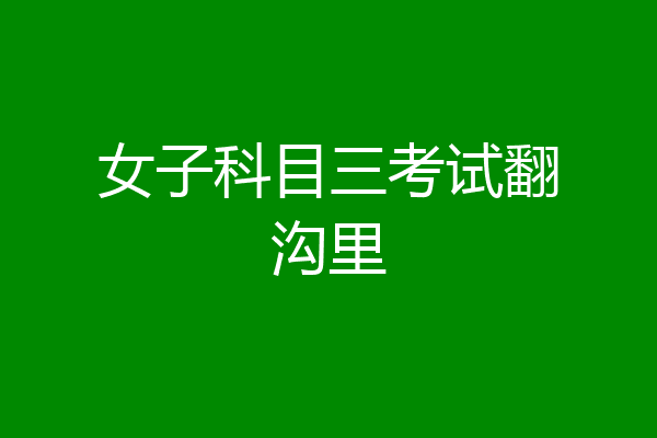 女子科目三考试翻沟里