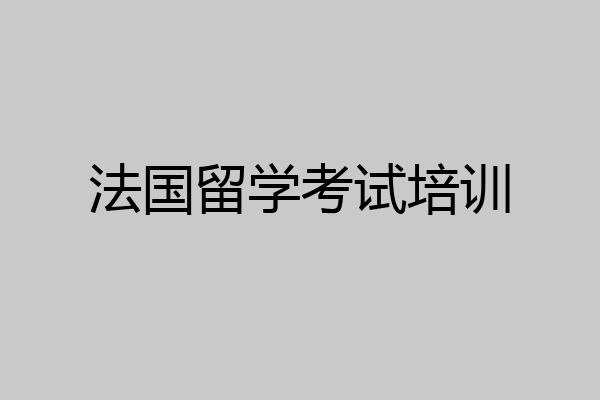 法国留学考试培训