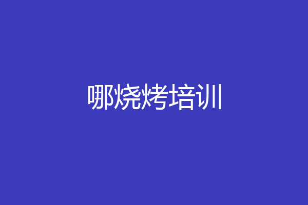 哪烧烤培训