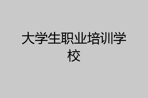 大学生职业培训学校