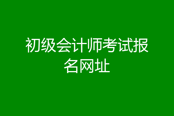 初级会计师考试报名网址