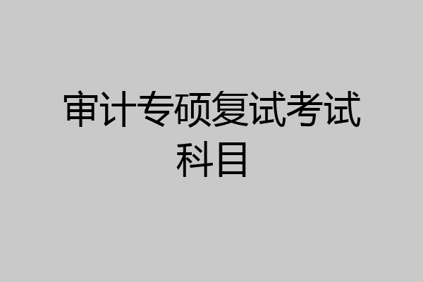 审计专硕复试考试科目