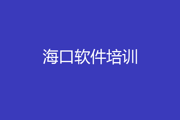 海口软件培训