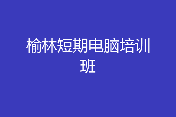 榆林短期电脑培训班