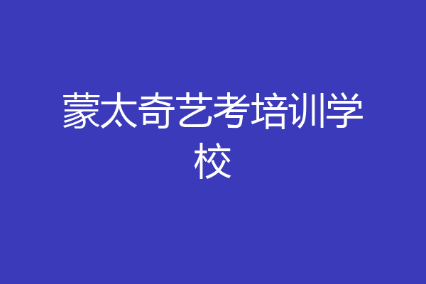 蒙太奇艺考培训学校